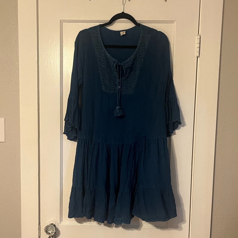 Rayon Blue Dress